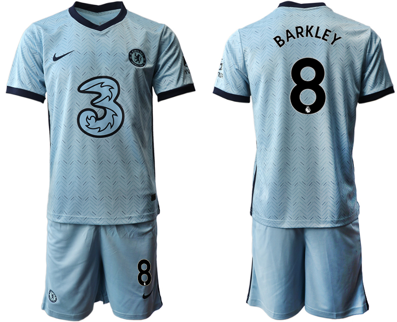 Men 2020-2021 club Chelsea away Light blue #8 Soccer Jerseys->chelsea jersey->Soccer Club Jersey